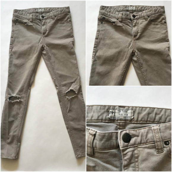 Free People 3 Pair Lot Skinny Jeans Distressed 26 - Picture 2 of 7